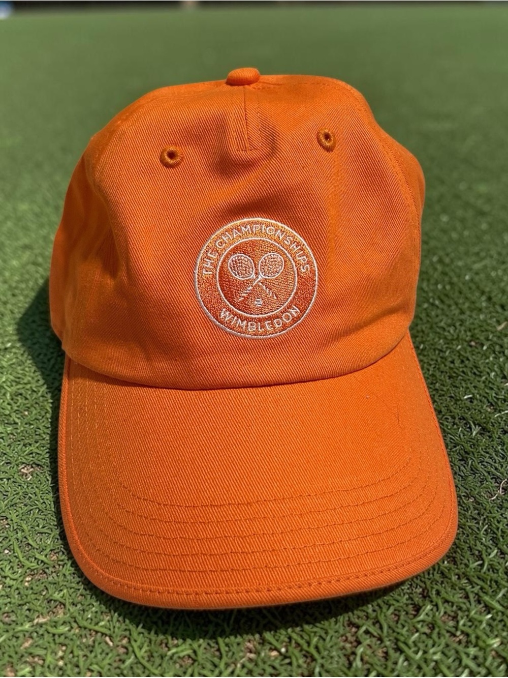 Wimbledon unisex adjustable fit cap.